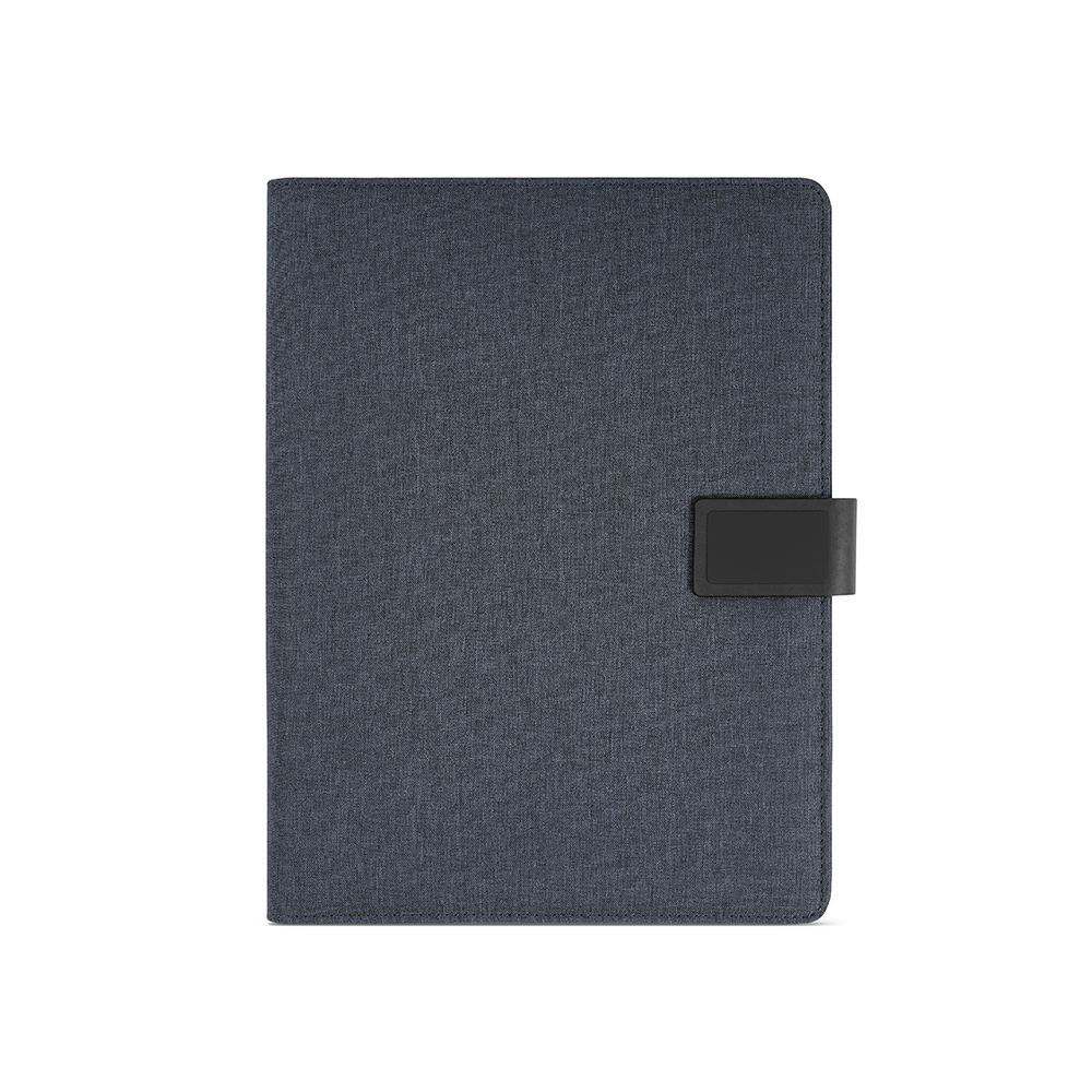 Tolstoy A4 Folder rPET. 64 FSC® sheet notepad and rPU closure - Royal blue