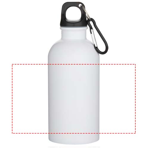 Oregon 400 ml sublimation RCS recycled single wall stainless steel water bottle with carabiner