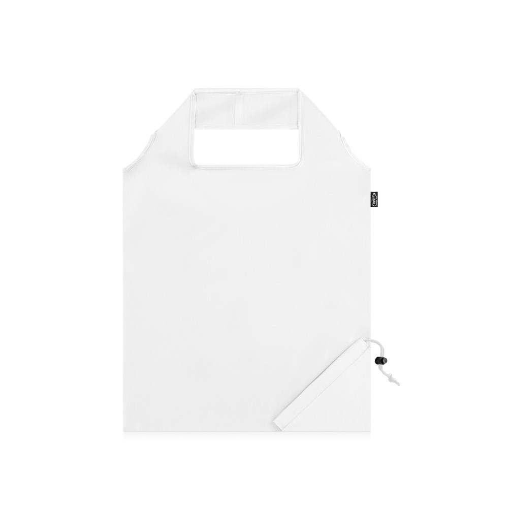 BEIRA. 190T recycled polyester (100% rPET) foldable bag - White