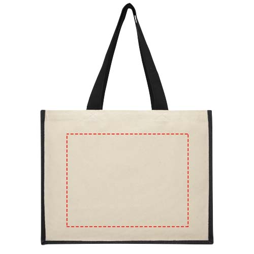 Varai 320 g/m² canvas and jute shopping tote bag 23L