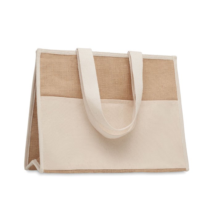 CAMPO DE GELI - Jute and canvas cooler bag