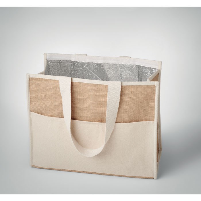 CAMPO DE GELI - Jute and canvas cooler bag