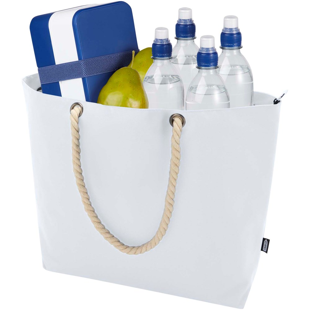 Panama GRS recycled beach cooler tote bag with cord handles 23L