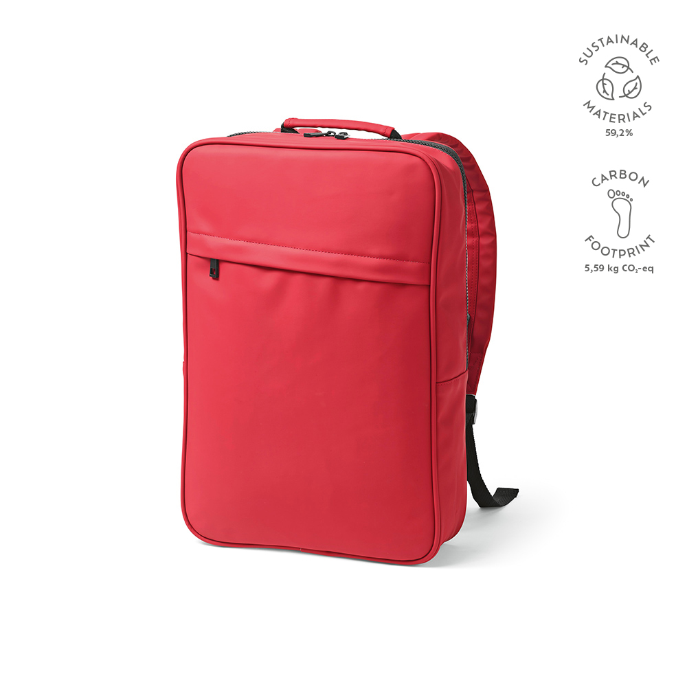 Amsterdam Backpack 16L rPU and rPET. Fits 17" laptop - Burgundy
