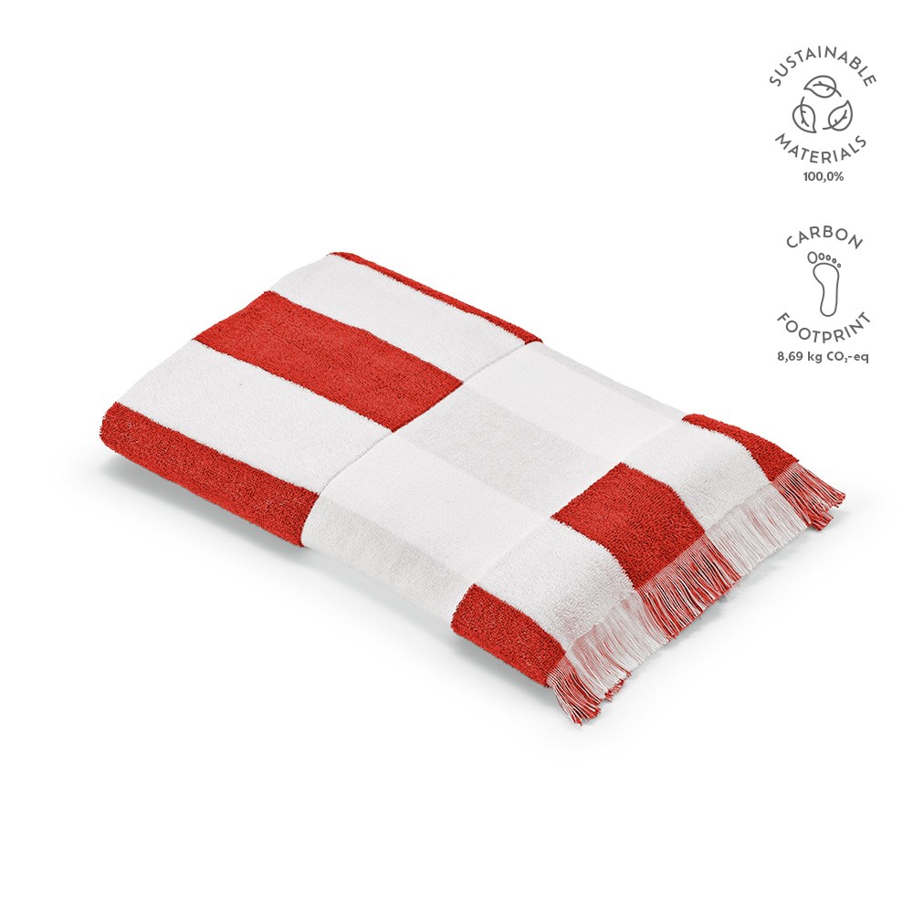 Amadeo Towel rCotton 450gsm. Made in Portugal - Red
