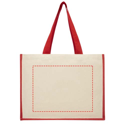 Varai 320 g/m² canvas and jute shopping tote bag 23L
