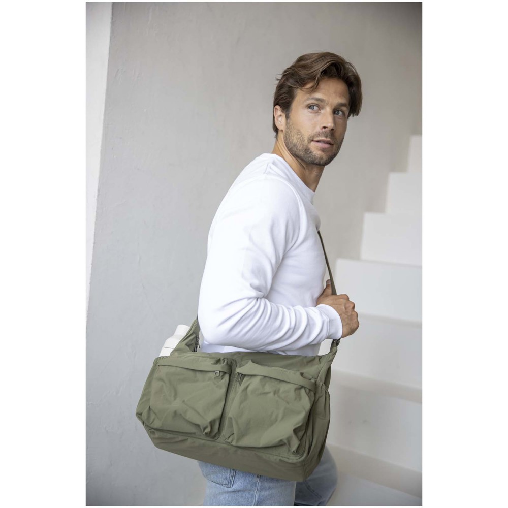 Calli 13" GRS recycled nylon laptop messenger bag