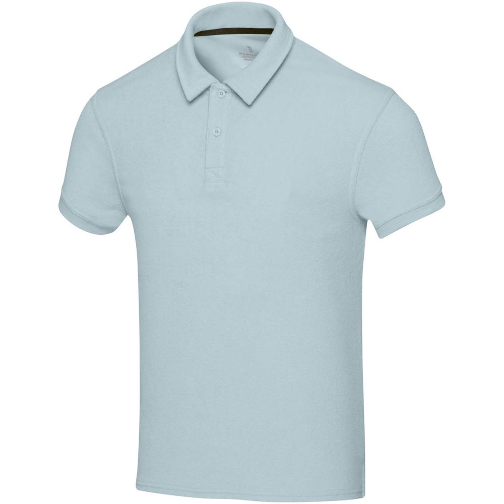 Akoya GRS recycled terry unisex polo - Cloud Blue