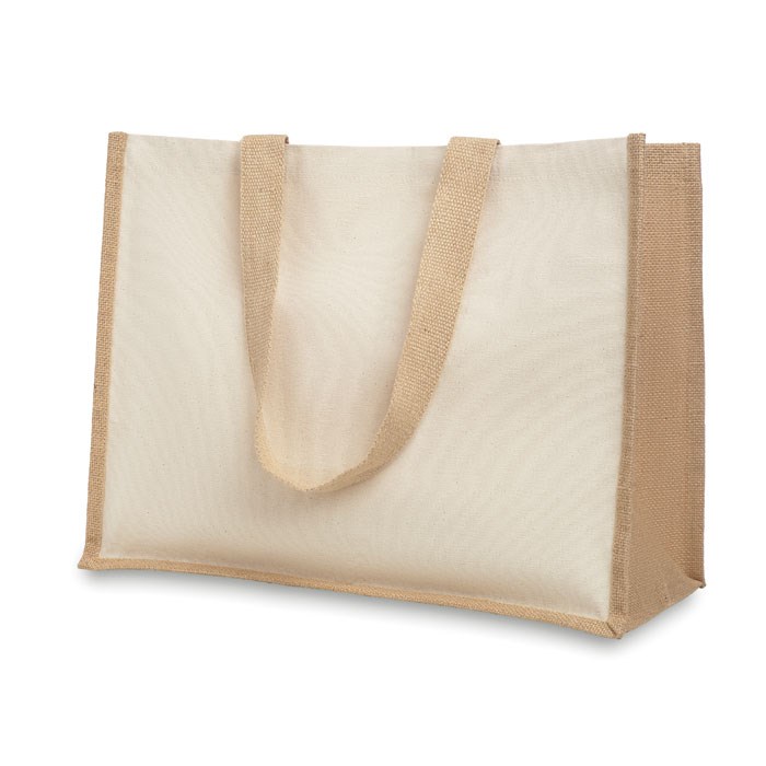 CAMPO DE FIORI - Jute and canvas shopping bag