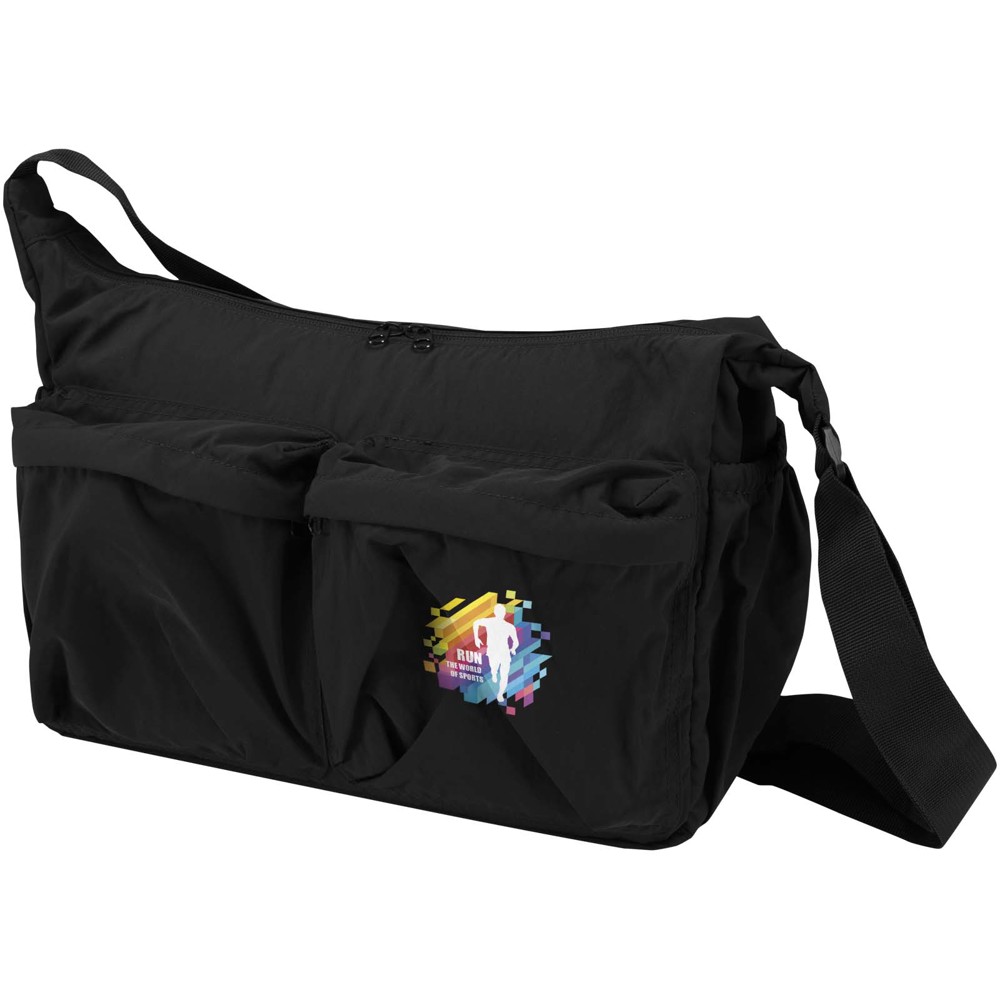 Calli 13" GRS recycled nylon laptop messenger bag