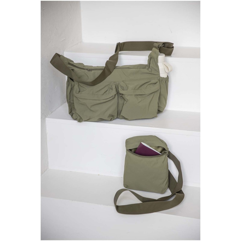 Calli 13" GRS recycled nylon laptop messenger bag