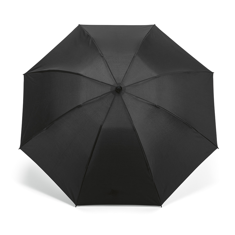 Presley Umbrella rPET. 23" Foldable and Reversible Closing - Black