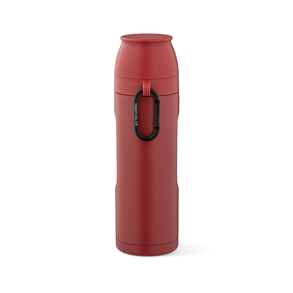 Loire Thermos rSS 810ml. 2 Cups and Carabiner - Burgundy